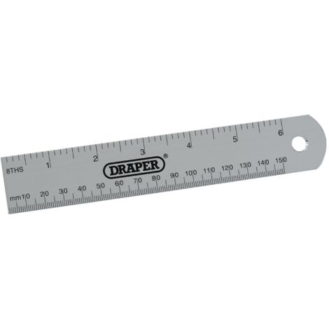 Draper 152mm (6-inch) Aluminum Ruler (Model 52396)