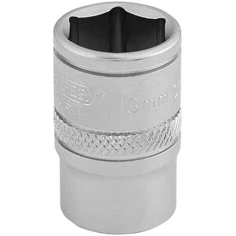 Draper 16539 6-Point Metric Socket Wrench, 3/8" Drive, 13mm, Blue