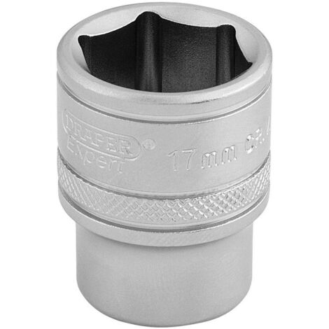Draper 16543 - Chiave a bussola metrica a 6 punti, attacco quadro da 3/8", misura 17 mm