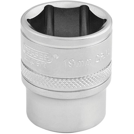 Draper 16545 6-Point Metric Socket, 3/8-Inch Drive, 19mm Size
