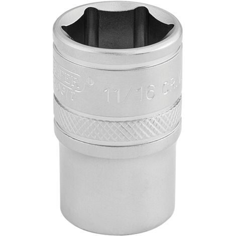 Draper 16630 1/2-Inch Square Drive 6-Point Imperial Socket (11/16 Inch)