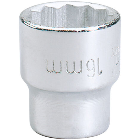 Draper 16mm Bi-Hexagon Socket for 3/8" Drive – Metric Square Drive Socket, Model 25929