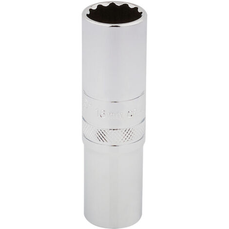 Draper 16mm Deep Socket for 1/2" Square Drive – Polished Chrome Metric Deep Socket Set (Model 33734)