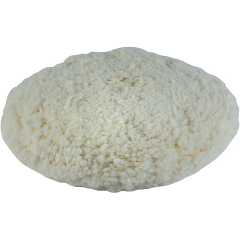 Draper 175mm Hook & Loop Backed Lambswool Polishing Bonnet for Automotive and Surface Polishing (Model 46295)