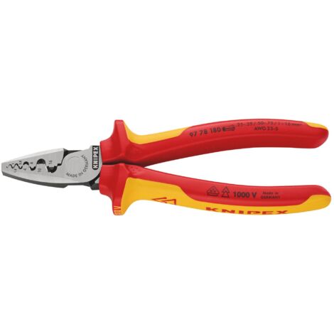 Draper 180mm Crimping Pliers (Model 26914) for End Sleeves – Heavy-Duty Crimp Tool for Electrical and Cable Terminations