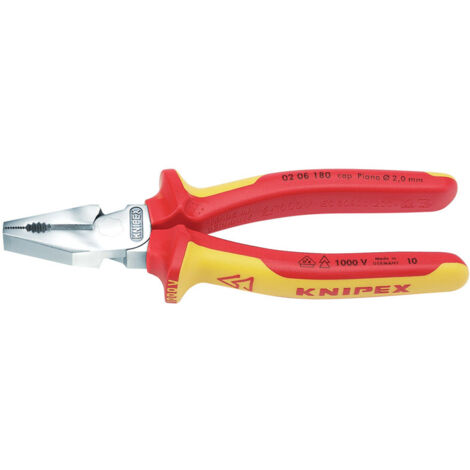 Draper 180mm Fully Insulated High-Leverage VDE Combination Pliers (Model 49168)