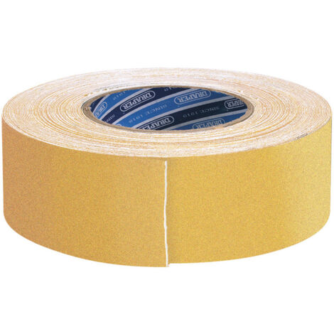 Draper 18M x 50mm Yellow Heavy Duty Safety Grip Tape Roll (66233)