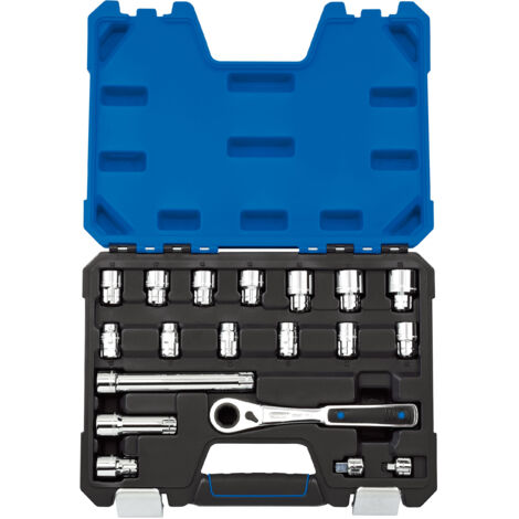 Draper 19-Piece Metric Socket Set with Depth Restriction Avoidance – Model 16482