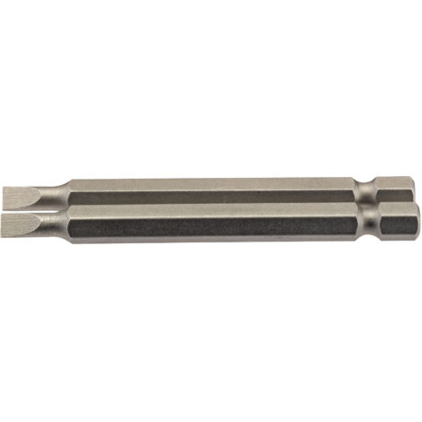 Draper 2-Pack 75mm Long 4.5mm Plain Slot E-Shank Hex Insert Bits (Model 64295)