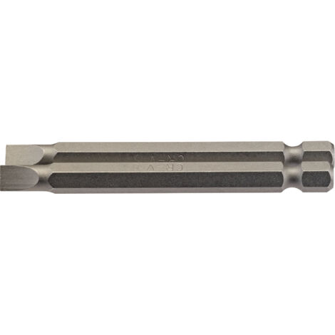 Draper 2-Pack 75mm Long 6mm (1/4") Hex Plain Slot Insert Bits for Power Tools