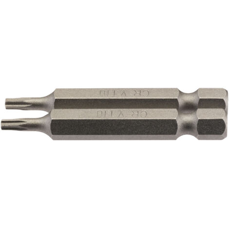 Draper 2-Piece 50mm T10 Security Torx® (TX-STAR®) E-Shank Insert Bits Set – 1/4" Hex Drive