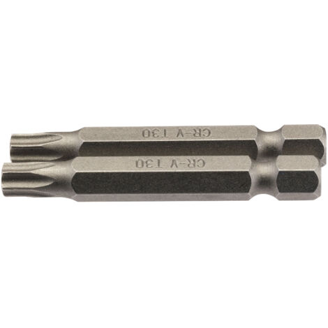Draper 2-Piece 50mm T30 Security Torx® (TX-STAR®) E-Shank Insert Bits Set – 1/4" Hex Drive