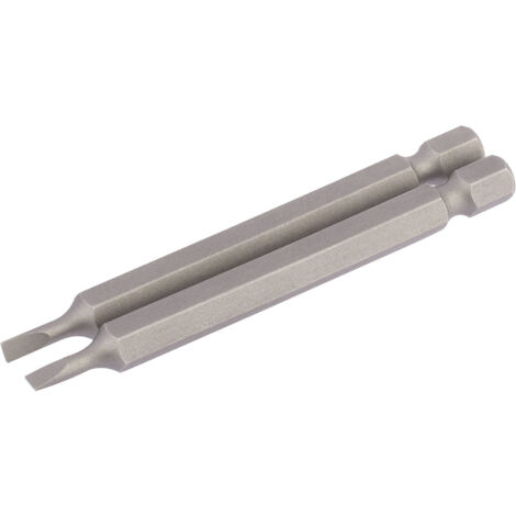 Draper 2-Piece 75mm (3.0mm) Plain Slot E-Shank Insert Bits with 1/4" Hex Drive
