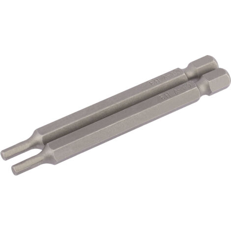 Draper 2-Piece 75mm Long 3mm Hex Shank Hexagonal Insert Bits (Model 64320)