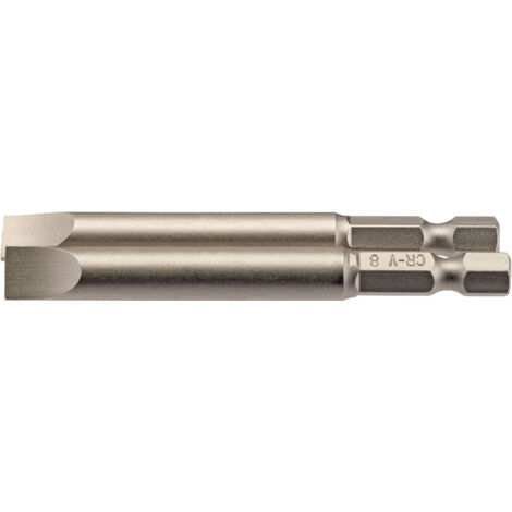 Draper 2-Piece 75mm Long 8mm Plain Slot Hex Insert Bits (64310) for 1/4" Hex Screwdriver