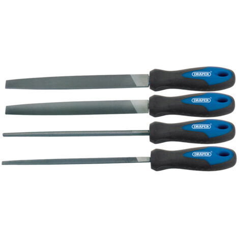 Draper 200mm Soft Grip Engineers File Set (4 Pieces) - Model 44962