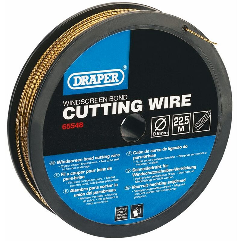 65548 - 22.5M Stainless Steel Braided Wire for Wire Feeder/Starter - 0.8mm - Draper
