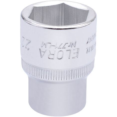 Draper 22mm Hexagon Socket for 1/2" Drive – Metric Square Drive Hexagon Socket, Model 15311
