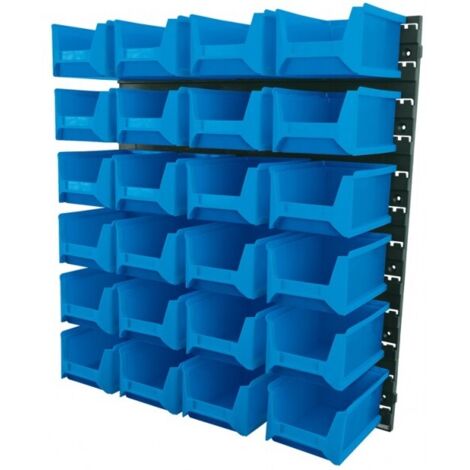 Draper 24-Piece Wall Storage Bin Set (Model 06797) – Large Multi-Use Storage Bins for Organization
