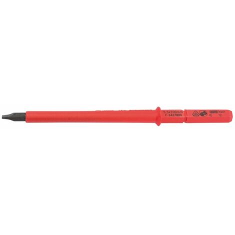 Draper 24739 Ergo Plus™ VDE Interchangeable Screwdriver Blade – 5.5mm x 100mm, Plain Slot