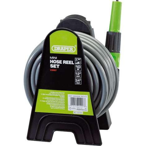 Draper 24997 8mm Bore 10-Meter Mini Hose Reel Set with Durable Construction