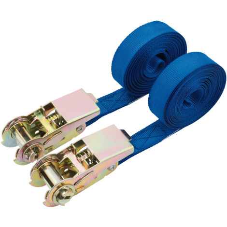Draper 250kg Ratcheting Tie Down Strap Sets (4.5M x 25mm) (2 Piece) (60966)