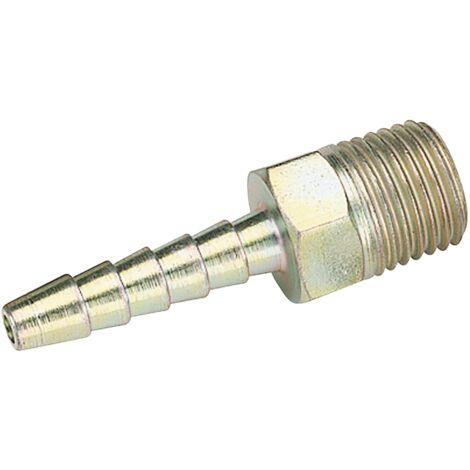Draper 25800 1/4" BSP Tapered PCL Male Screw Tailpiece with 3/16" Bore (Sold Loose)