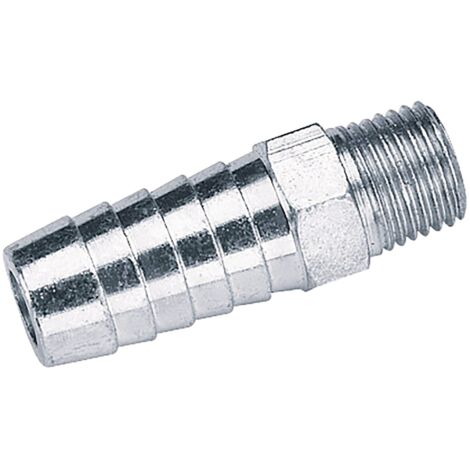 Draper 25802 1/4" BSP Taper Male Screw Tailpiece with 1/2" Bore for Hose Connection (Sold Loose)