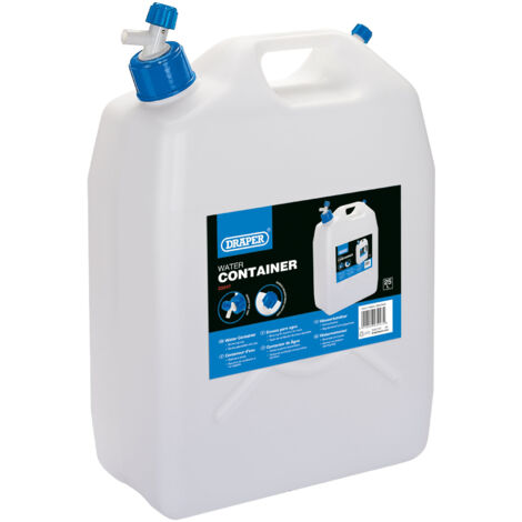 Draper 25L Water Container with Tap - Durable Plastic Water Storage Tank (Model 23247)