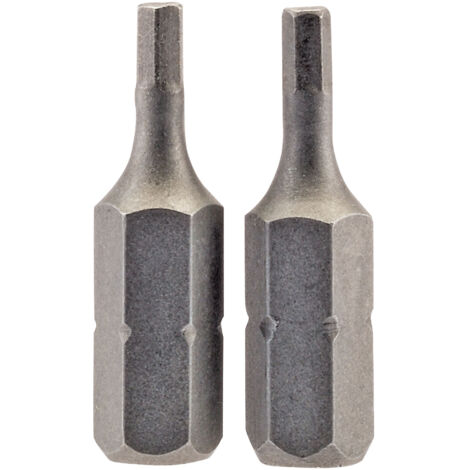 Draper 2.5mm 1/4 Hex. Hexagonal Insert Bit 25mm Long x 2 (63961)