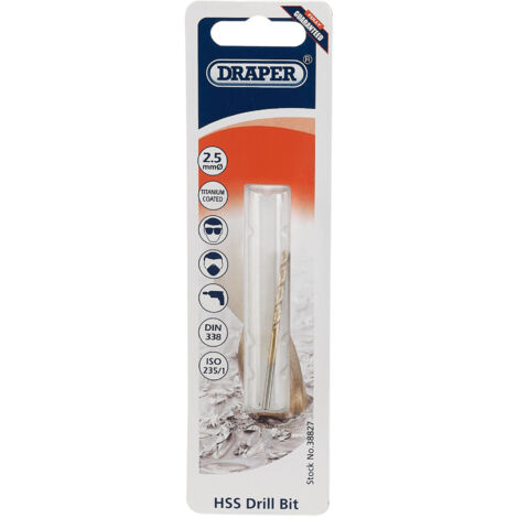 Draper 2.5mm HSS Titanium Drill Bit (38827)