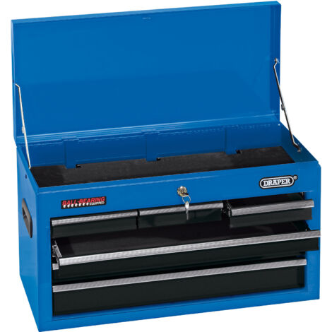 Draper 26-Inch 6-Drawer Tool Chest in Blue (Model 14606) with Secure Storage and Durable Construction