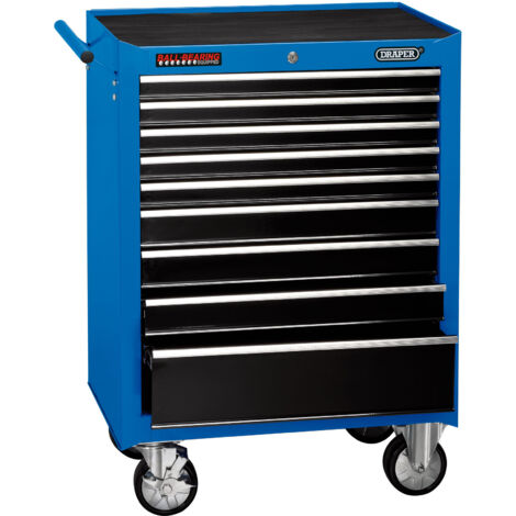 Draper 26-Inch 9-Drawer Roller Tool Cabinet in Blue (Model 15110)