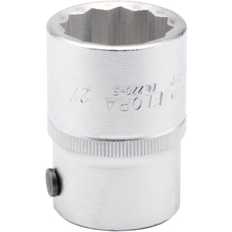 Draper 27mm Bi-Hexagon Socket for 3/4-Inch Drive, Metric Size, 3/4" Square Drive, Model 00757