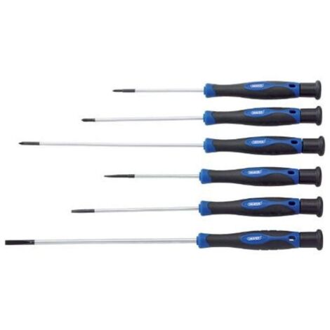 Draper 28119 - Set di cacciaviti di precisione extra lunghi, 6 pezzi
