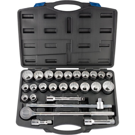 Draper 3/4" Square Drive Combined Metric and AF Socket Set (26 Pieces) – Model 48329