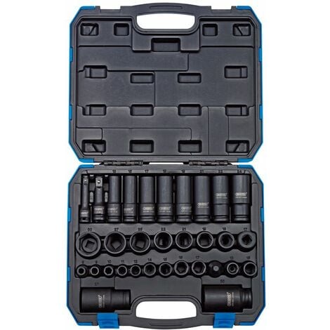 Draper 3/8" and 1/2" Sq. Dr. Impact Socket Set (32 Piece) (83098)