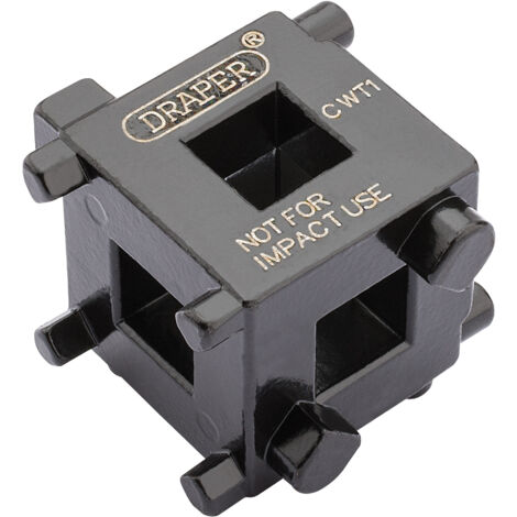 Draper 3/8" Square Drive Brake Caliper Wind-Back Cube with Five Key Patterns (Model 52334)