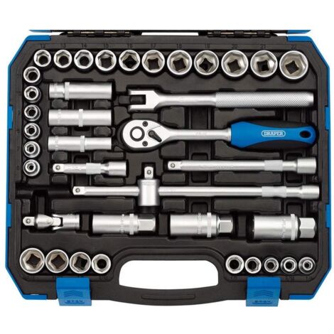 Draper 3/8" Square Drive Combined Metric and AF Socket Set (39 Pieces, Model 16361)