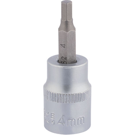 Draper 3/8" Square Drive Hex Socket Bit (4mm) – 48mm Metric Hexagonal Socket for 3/8" Drive (Model 16282)