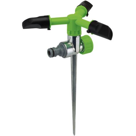 Draper 3-Arm Rotating Sprinkler 09563 – Adjustable Revolving Garden Sprinkler for Lawn and Yard Irrigation
