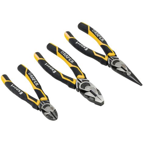 Draper 3-Piece High Leverage Hand Pliers Set in Yellow (Model 28038)