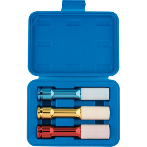Draper 3-Piece Long Reach 1/2" Square Drive Wheel Nut Socket Set for Alloy Wheels (Model 82981)