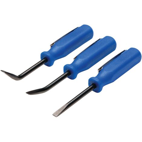 Draper 3-Piece Mini Pry Bar Set – Wrecking Bar, Crowbar, Angled and Straight Designs for Demolition and Heavy-Duty Tasks (Model 30598)