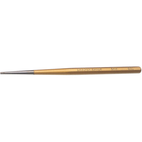 Draper 3 x 200mm Long Taper Pin Punch in Chrome Vanadium Steel for Durable and Precise Pin Installation (Model 13415)