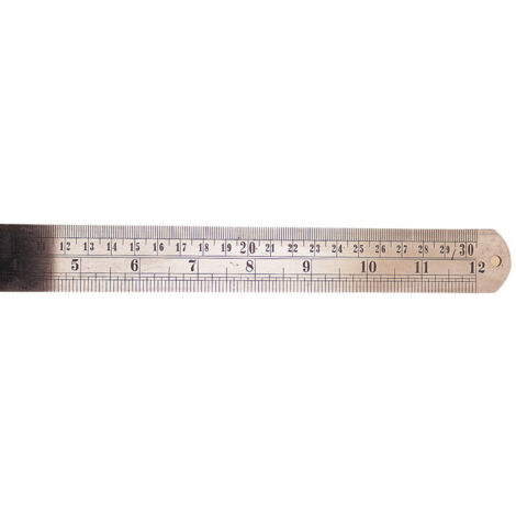 Draper 300mm (12-inch) Steel Rule with 12x30mm Wide Measurement Scale, Model 59641