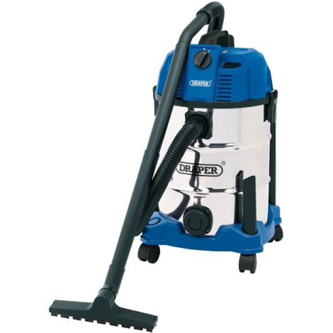 Draper 30L Wet and Dry Vacuum Cleaner with Stainless Steel Tank (1600W) (20523)