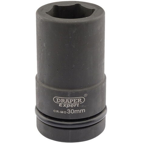 Draper 30mm Hi-Torq® Metric Deep Impact Socket, 1/2" Square Drive, 1-Inch Deep Socket