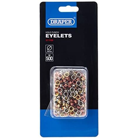 Draper 31108 - Occhielli per pinza, 4 mm, ca. 500 pezzi