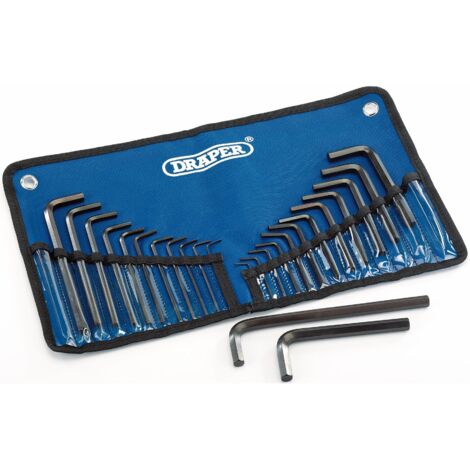 Draper 33892 25-Piece Metric and Imperial Combined Hexagon Allen Key Set in Roll